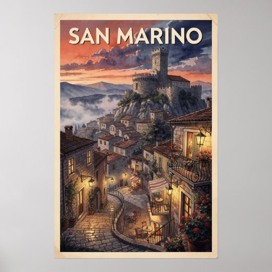 San Marino Vintage Reise Poster (Vorne)