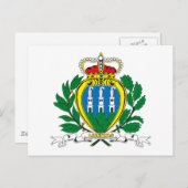 San Marino Wappen Postkarte (Vorne/Hinten)