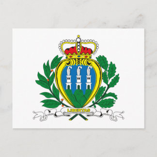 San Marino Wappen Postkarte