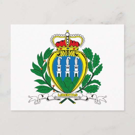 San Marino Wappen Postkarte (Vorderseite)