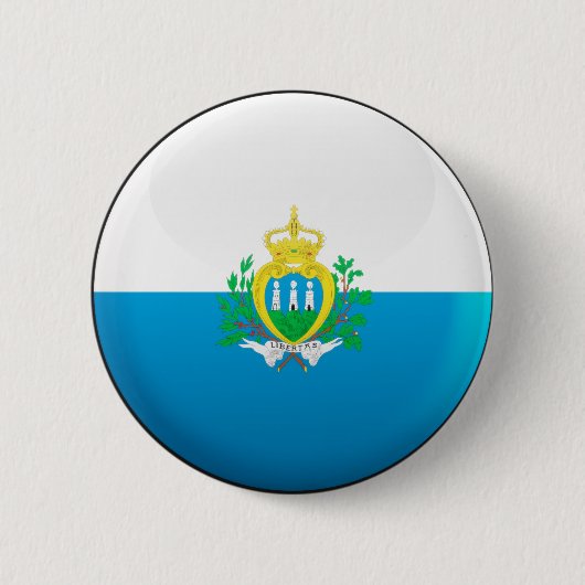 San- Marinoflagge Button (Vorderseite)