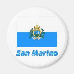 San- Marinoflagge mit Namen Magnet