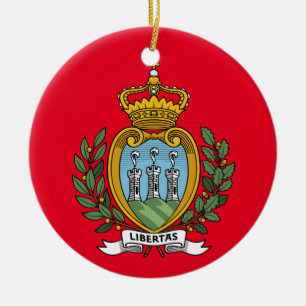 San- Marinorepublik-Weihnachtsverzierung Keramikornament