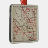 San Mateo, Santa Cruz, Santa Clara, Alameda Silbernes Ornament (Rechts)