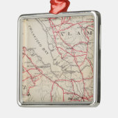 San Mateo, Santa Cruz, Santa Clara, Alameda Silbernes Ornament (Links)