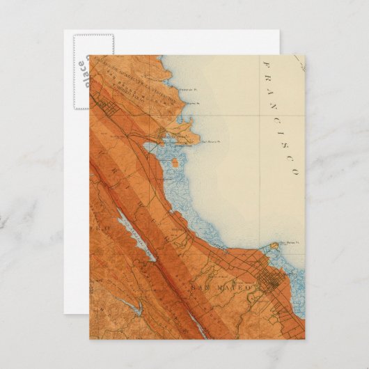 San Mateo Viereck zeigt Intensität, Fehler Postkarte (Vorne/Hinten)