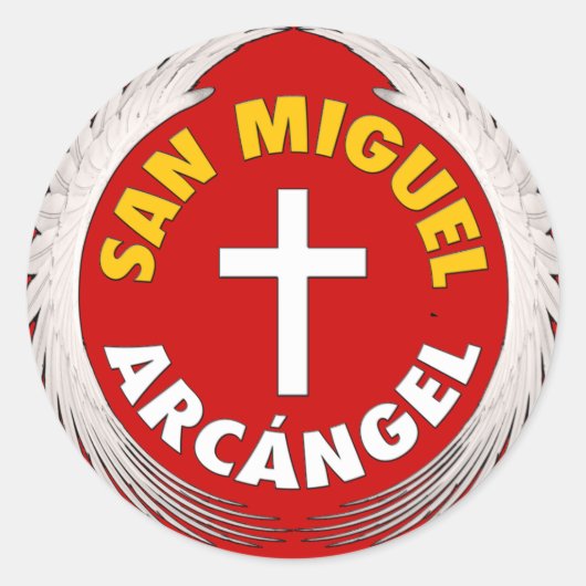 San Miguel Arcangel Runder Aufkleber (Vorderseite)