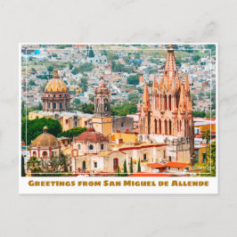 San Miguel de Allende Colorful Skyline Postkarte