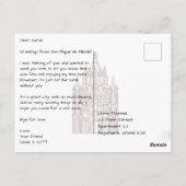 San Miguel de Allende Gebäude und Kirche Postkarte (Rückseite)