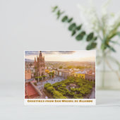 San Miguel de Allende Kirche (Garten) Postkarte (Stehend Vorderseite)