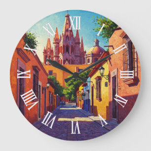 San Miguel de Allende Mexico Reise Große Wanduhr