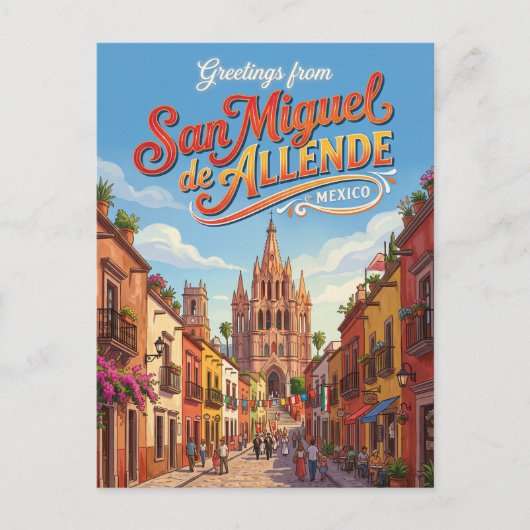 San Miguel de Allende, Mexiko Postkarte (Vorderseite)