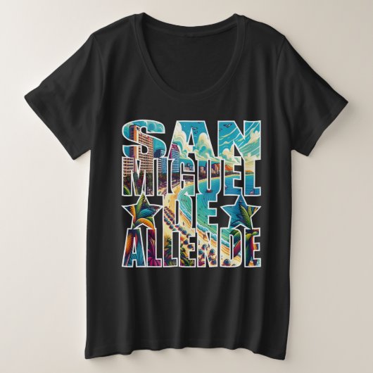 San Miguel de Allende Tropical Beach Vacation Große Größe T-Shirt (Design vorne)
