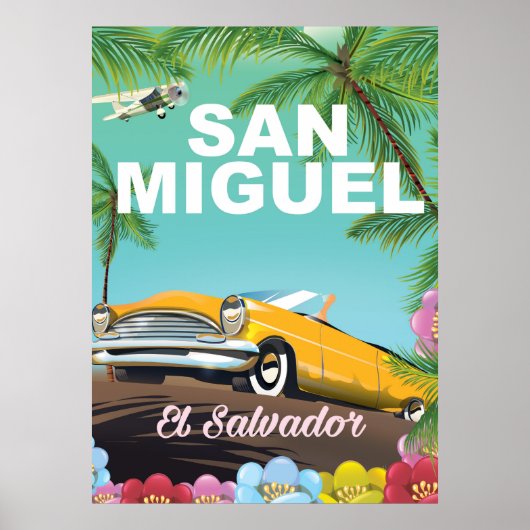 San Miguel El Salvador Vintage Reiseplakat Poster (Vorne)
