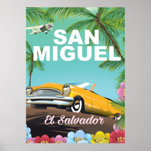 San Miguel El Salvador Vintages Reiseplakat Poster