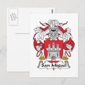 San Miguel Familienwappen Postkarte (Vorne/Hinten)