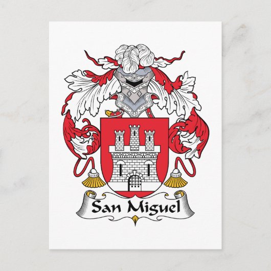 San Miguel Familienwappen Postkarte (Vorderseite)