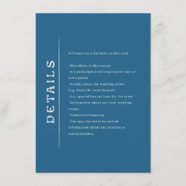 San Miguel Wedding Enclosure Card Begleitkarte