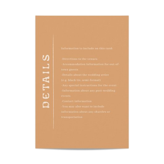 San Miguel Wedding Enclosure Card Begleitkarte