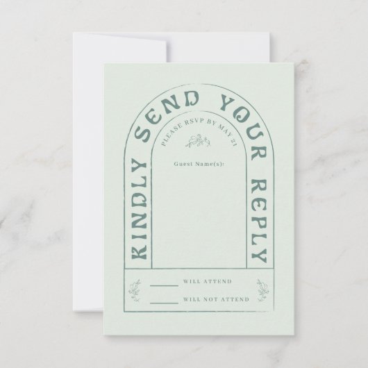 San Miguel Wedding RSVP Card mit QR Code (Vorderseite)