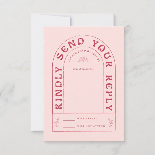 San Miguel Wedding RSVP Card mit QR Code (Vorderseite)