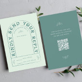 San Miguel Wedding RSVP Card mit QR Code