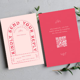 San Miguel Wedding RSVP Card mit QR Code