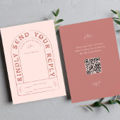 San Miguel Wedding RSVP Card mit QR Code Karte