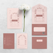 San Miguel Wedding RSVP Card mit QR Code Karte