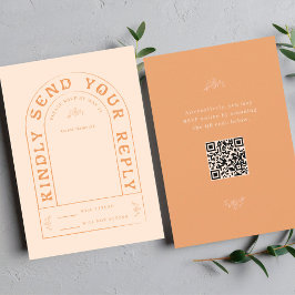 San Miguel Wedding RSVP Card mit QR Code Karte