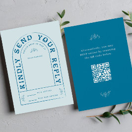 San Miguel Wedding RSVP Card mit QR Code Karte