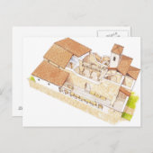 San Millan de la Cogolla. Suso Kloster. La Postkarte (Vorne/Hinten)