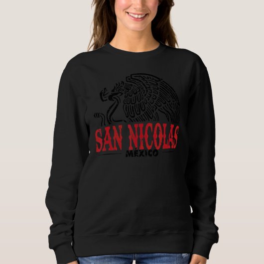 San Nicolás Mexico Eagle Retro Vintag erschüttert Sweatshirt (Vorderseite)