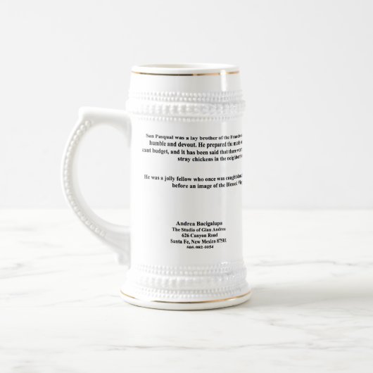 San Pasqual Stein Bierglas (Links)