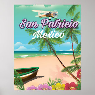 San Patricio Mexiko Reiseplakat Poster