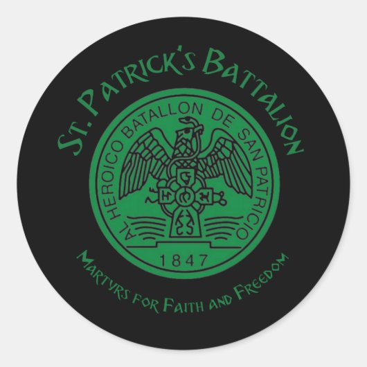 San Patricios Saint Patrick Battalion Runder Aufkleber (Vorderseite)