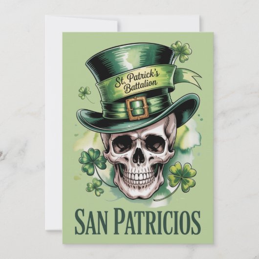 San Patricios St. Patrick's Bataillon Karte (Vorderseite)