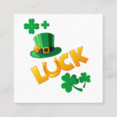 SAN PATRICKS DAY QUADRATISCHE VISITENKARTE (Rückseite)