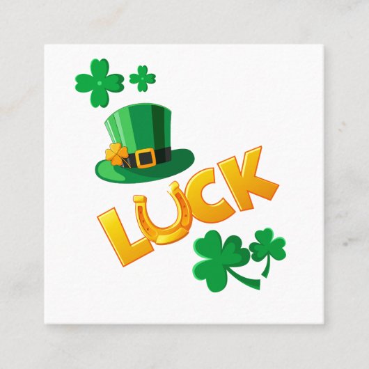 SAN PATRICKS DAY QUADRATISCHE VISITENKARTE (Vorderseite)