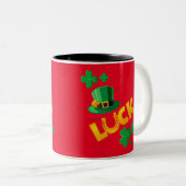 SAN PATRICKS DAY ZWEIFARBIGE TASSE (VorderseiteRechts)