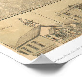 San Pedro, CA. Panoramakarte 1895 (1319A) Poster (Ecke)