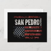 San Pedro California Postkarte (Vorne/Hinten)