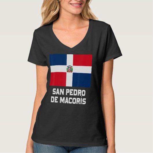 San Pedro De Macorís Emblem Esc T-Shirt (Vorderseite)