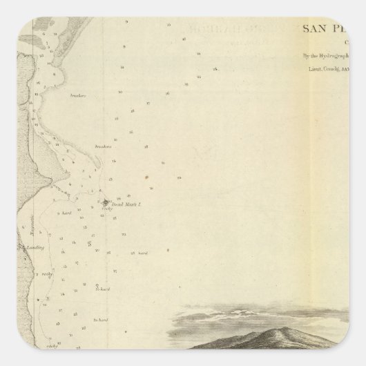 San Pedro Harbour, Kalif Quadratischer Aufkleber (Vorderseite)