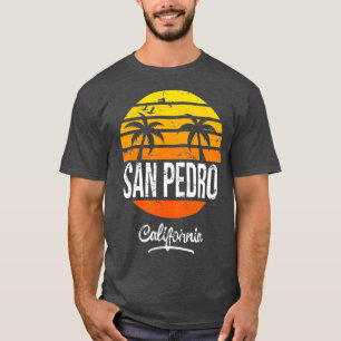 San Pedro Kalifornien Vintage Retro-Strandstil T-Shirt