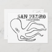 San Pedro Octopus Postkarte (Vorne/Hinten)