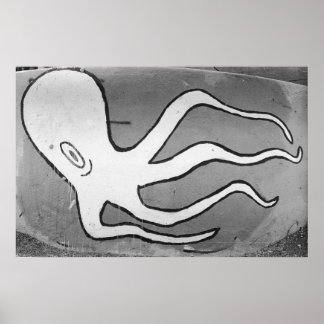 San Pedro Octopus Street Art Poster