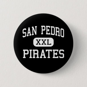 San Pedro - Piraten - hoch - San Pedro Kalifornien Button