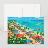 San Pedro Town Belize Postkarte (Vorne/Hinten)