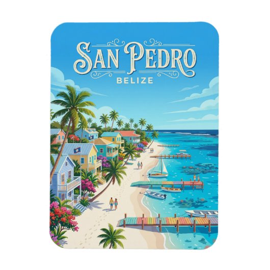 San Pedro Town Belize wird zu Magnet (Vertikal)